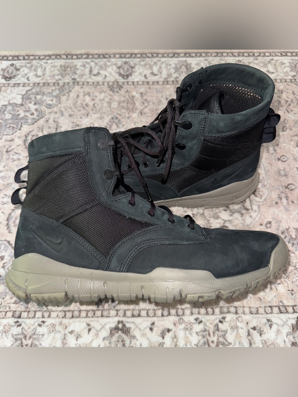 Size 13 Nike SFB Field 6" NSW Black Nubuck Leather Boots 862507-002 Men's Sz 13